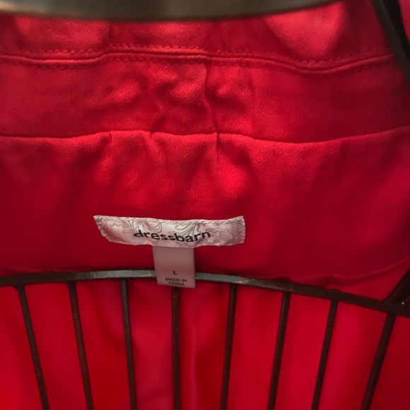 DressBarn Red Blazer; Size Large - Picture 2 of 3